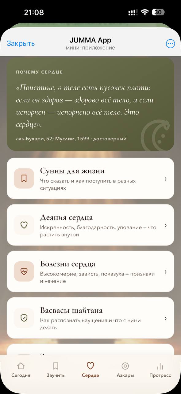 Раздел «Сердце»
